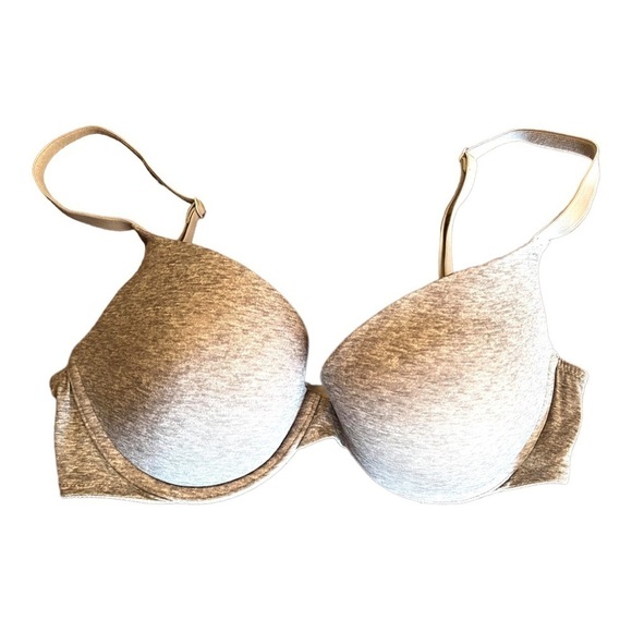 Pink Victoria’s Secret Wear Everywhere Push Up Gray Padded Bra 34C - Picture 5 of 13